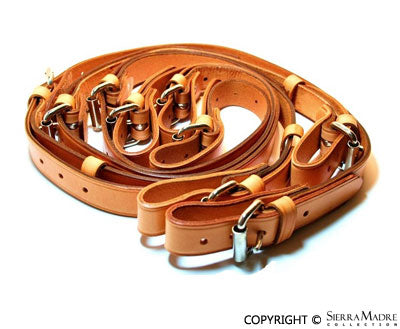Porsche Rear Seats Leather Strap Set - Tan - 356 - 356A - 356B - 356C - 911 - 912 SMC-200-003