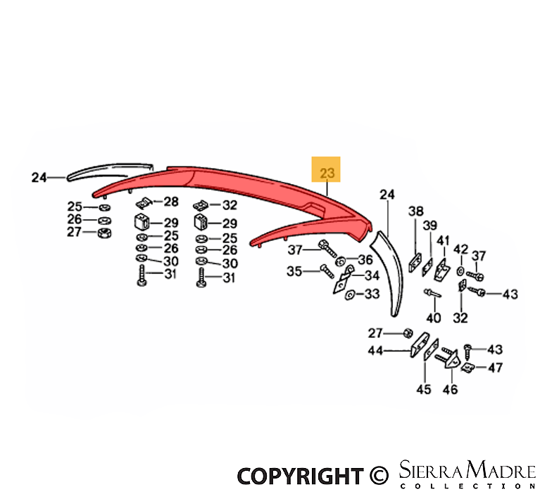 Porsche Rear Spoiler - 928 78-91 928-512-071-02