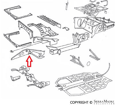 Porsche Rear Travel Stop - Right - 356/356A/356BT5 50-61 644-501-171-05R