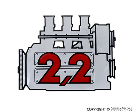 Porsche Rear Window ''2.2'' Engine Decal 911-701-102-00