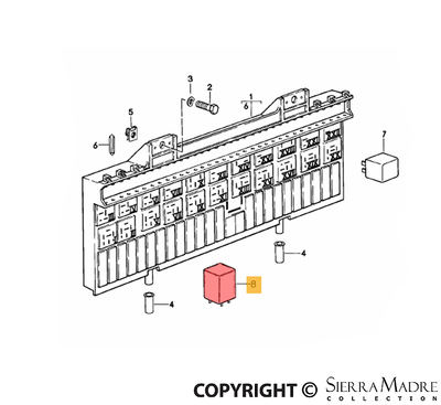 Porsche Rear Window Wiper Relay - 911/928 78-95 928-618-104-00
