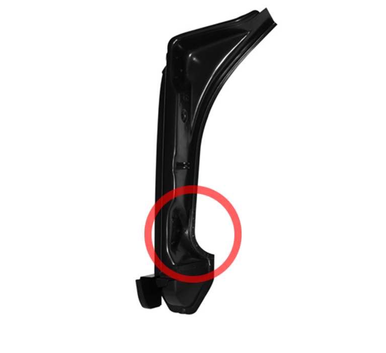 Porsche Repair Piece for Door Hinge Pillar - Left 63-97