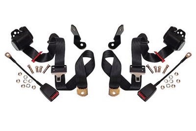 Porsche Retractable Seat Belt Set - Left And Right - 3 Point 521