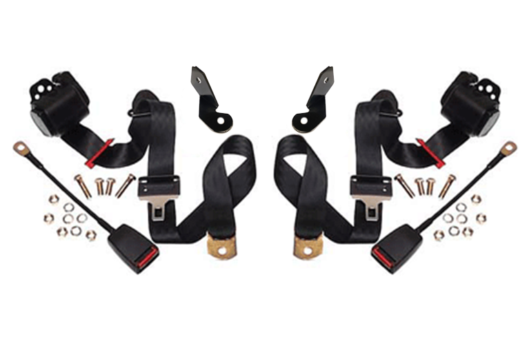 Porsche Retractable Seat Belt Set - Left And Right - 3 Point 521