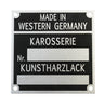 Porsche Reutter Chassis and Paint Number Badge - 911/912 69-73 901-701-107-02