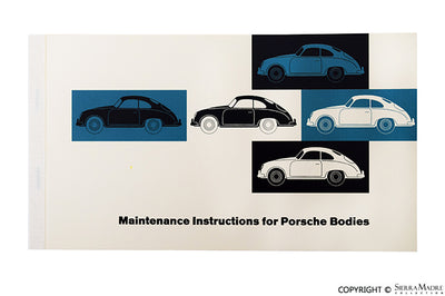 Porsche Reutter Coach Builder Maintenance Instructions For Porsche Bodies 356A/B PCG-460-520