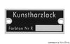 Porsche Reutter Kunstharzlack Paint Number Plate 644-701-103-00