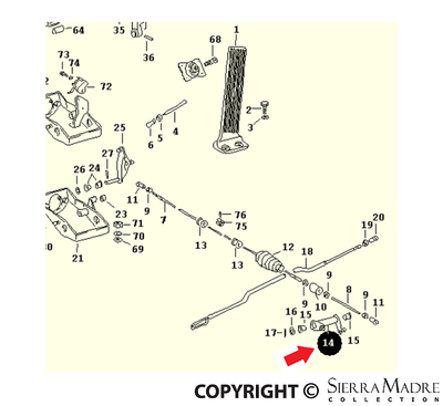 Porsche Reverse Lever - 356B/356C 63-65 695-423-021-01