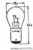 Porsche Reverse Light Bulb - 6 Volt/10W 900-631-010-90