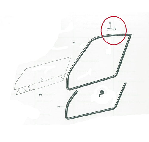 Porsche Rubber Door Stop - 911/912/930 65-89 911-531-753-02