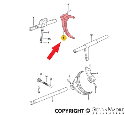 Porsche Selector Fork and Reverse Gear - 924 76-79 477-303-111