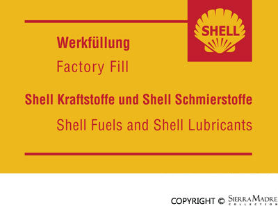 Porsche Shell Fuel & Lubricant Decal - Up To 1973 SMC-701-001-55