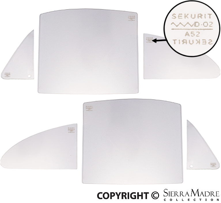 Porsche Side Glass Kit - 356B 60-63 - 356C 64-65 SMC-644-542-02