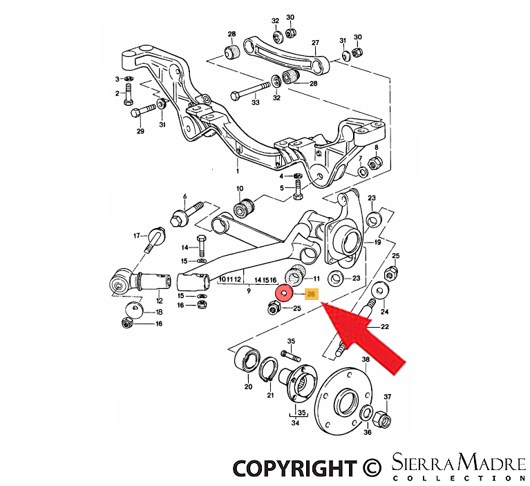Porsche Spacer - 928 78-95 928-331-647-00