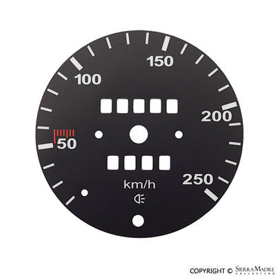 Porsche Speedometer Dial Face - MPH to KM/H - 911 69-74 SMC-641-701-00