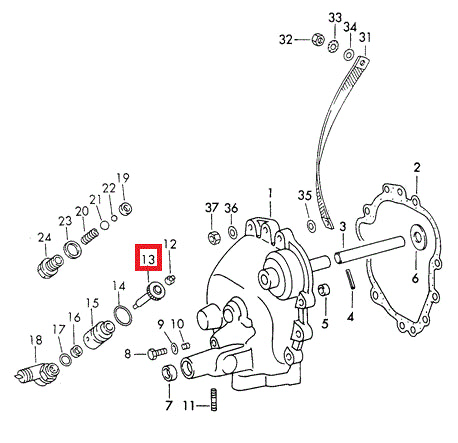 Porsche Speedometer Gear Shaft - 914 70-76 905-318-333-10