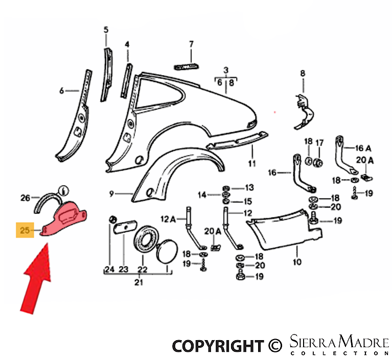 Porsche Spring Cover - 91184-89 911-504-753-01