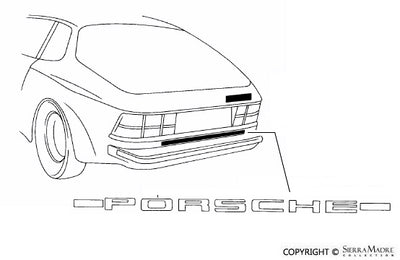 Porsche Sticker - Black - 924/944 80-91 477-853-635-B