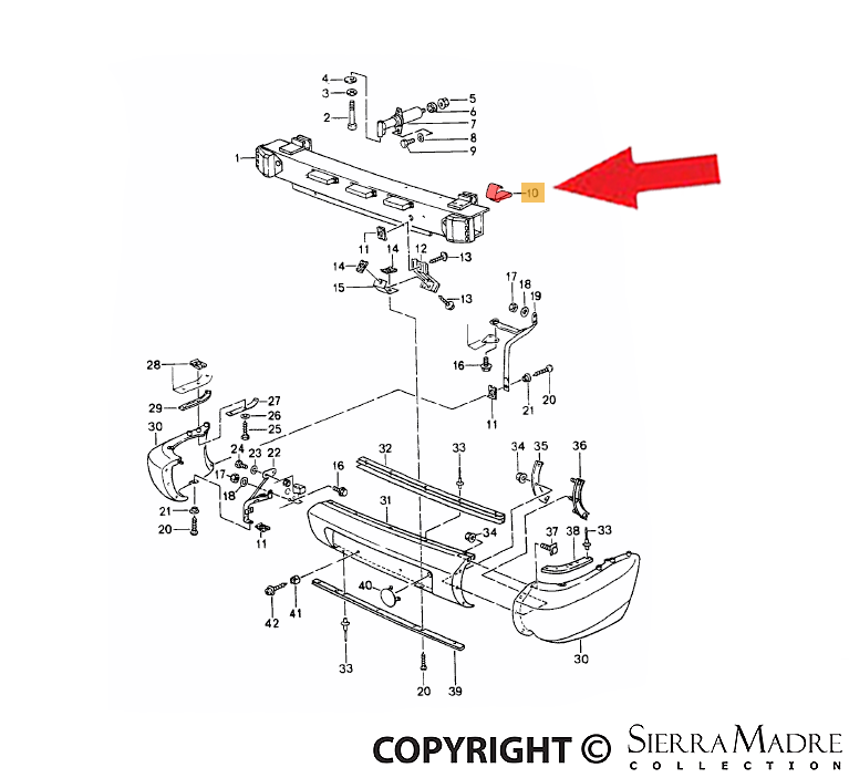 Porsche Support Clip - 964 89-94 999-591-867-02