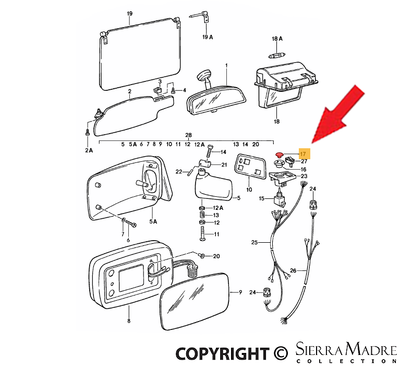 Porsche Switch Knob - 924/928/944 78-88 928-613-462-00