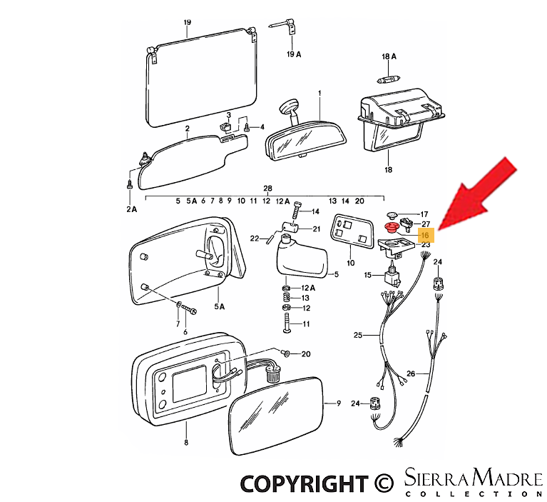 Porsche Switch Sleeve - 924/928/944 76-85 928-555-463-02