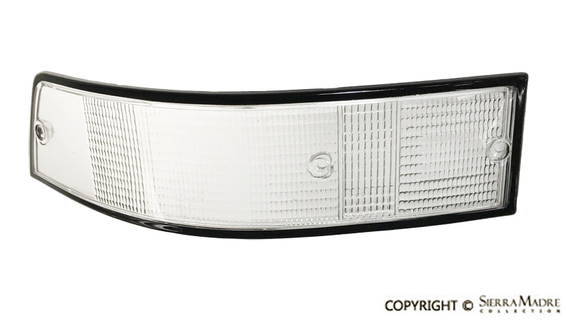 Porsche Taillight Lens Clear - Left - Euro - Black Trim 69-88 SMC-631-412-02