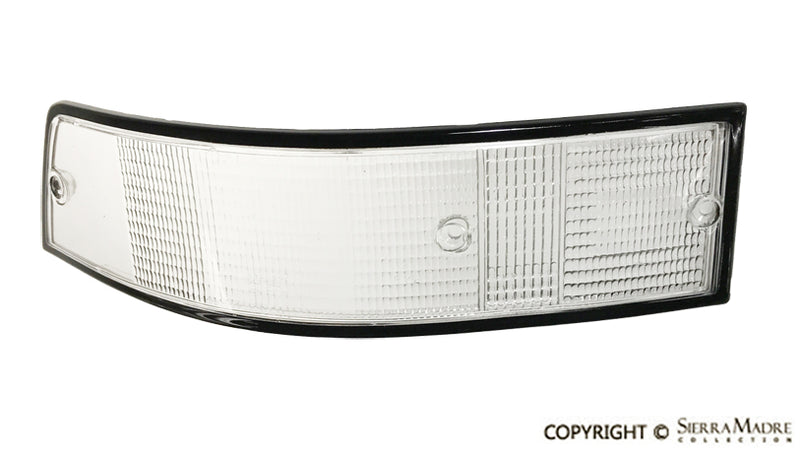 Porsche Taillight Lens Clear - Left - Euro - Black Trim 69-88 SMC-631-412-02