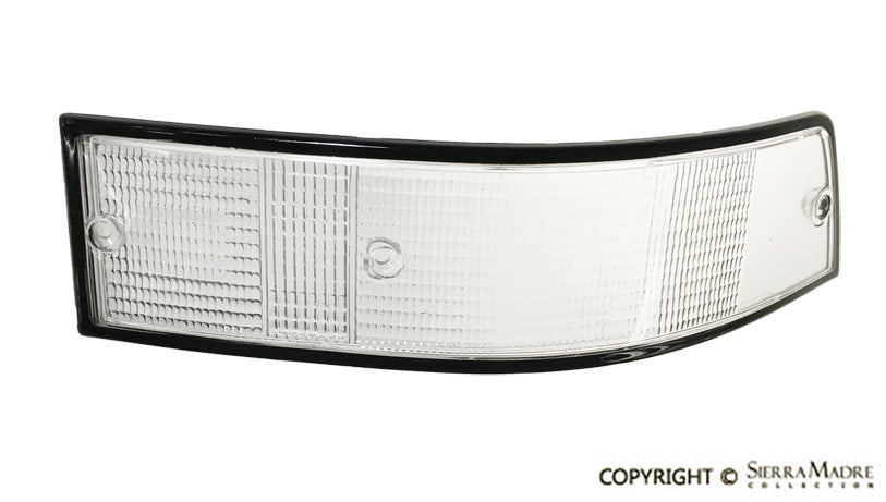 Porsche Taillight Lens Clear - Right - Euro - Black Trim 69-88 SMC-631-411-02