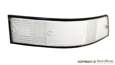 Porsche Taillight Lens Clear - Right - Euro - Black Trim 69-88 SMC-631-411-02