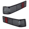 Porsche Taillight Lens Set - Black With Red Reflector - 914 70-76 914-631-02-SET