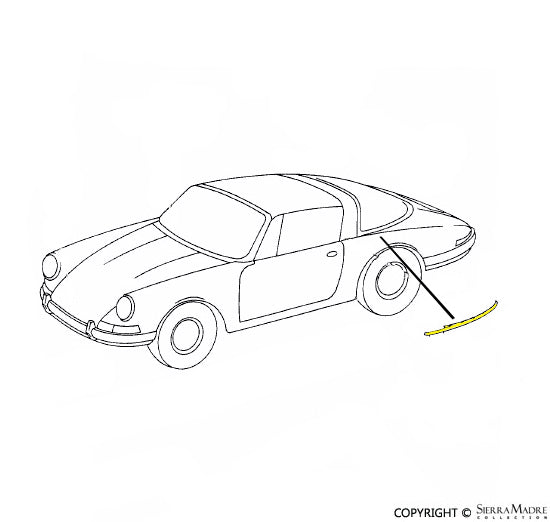 Porsche Targa Glass Window Molding Trim - Left 911-565-947-40