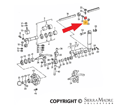 Porsche Torsion Bolt Stop - All 356s 50-65 644-41-204