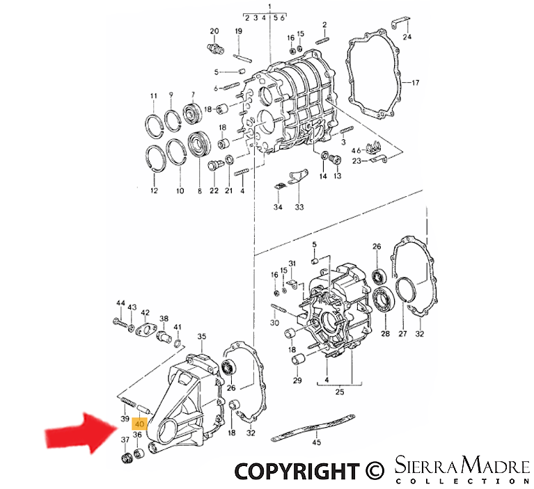 Porsche Transmission Bushing - 964/993 89-98 950-303-233-00