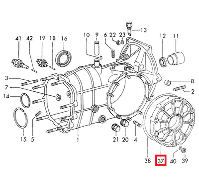 Porsche Transmission Cover - Lateral - 914 70-76 905-301-311-11