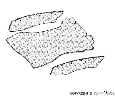 Porsche Trunk Carpet - Squareweave 65-66 SMC-000-301