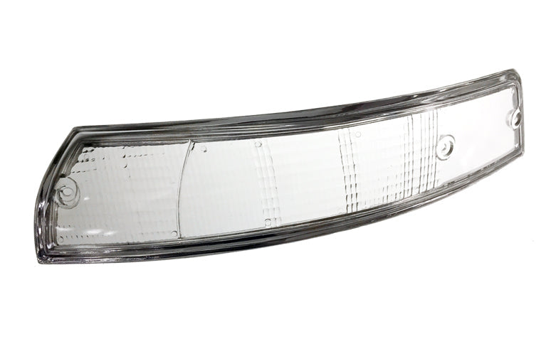 Porsche Turn Signal Lens Clear - Left - Euro - Chrome Trim 69-73 SMC-631-943-03