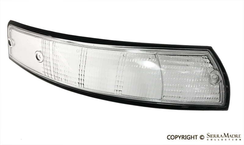 Porsche Turn Signal Lens Clear - Right - Euro - Black Trim 69-73 SMC-631-943-02