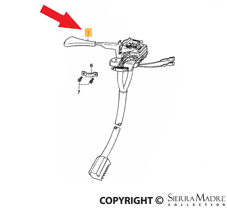 Porsche Turn Signal Switch - 914-6 70-76 914-613-303-10