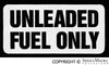Porsche Unleaded Fuel Only Decal - 911 78-89