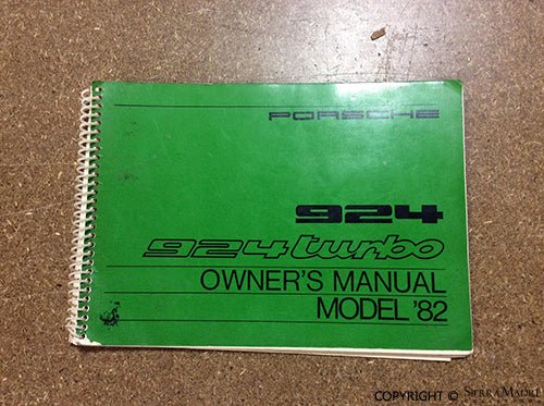 Porsche Used 1982 Owners Manual - 924 Turbo USED-470-521
