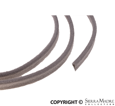 Porsche Velvet Sunroof Edge Seal - Grey - 356 60-65 644-564-901-50-600