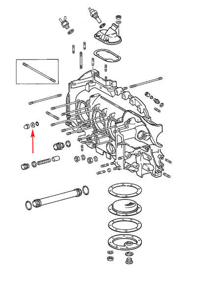 Porsche Washer for Case Nut 65-89 901-101-161-02