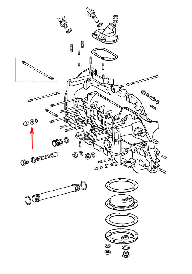 Porsche Washer for Case Nut 65-89 901-101-161-02