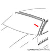 Porsche Windshield Aluminum Drain Trim - Left - Black - 928 78-95 928-559-105-07-70K