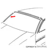 Porsche Windshield Aluminum Drain Trim - Right - Black - 928 78-95 928-559-106-07-70K