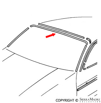 Porsche Windshield Aluminum Trim - Black - 928 78-95 928-559-103-04-70K