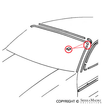 Porsche Windshield Aluminum Trim Sleeve - Left - 928 78-95 928-559-213-05-70K