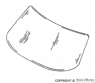 Porsche Windshield Glass - Tinted and Heated 71-88 911-541-011-21