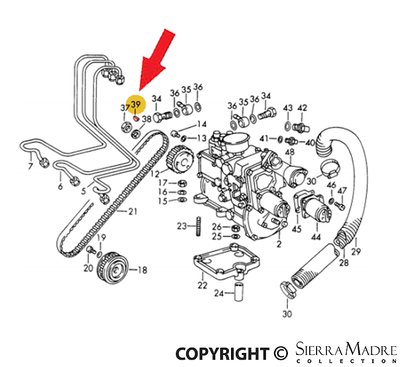 Porsche Woodruff Key - 3x6 -5 356/911/912 50-69 N-012-706-1