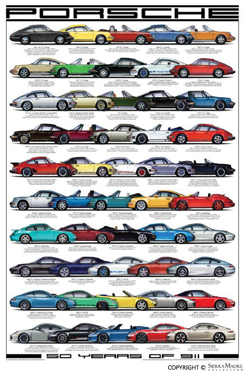 Porsche Parts Limited Edition ''50 Years of 911'' Print, by Steve Anderson